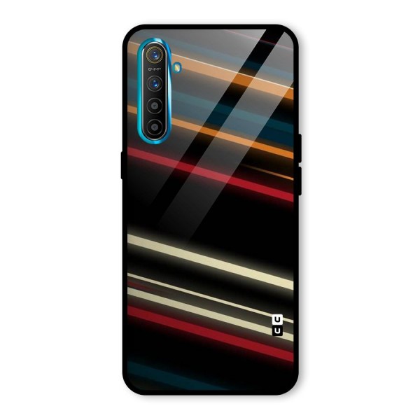 Light Diagonal Stripes Glass Back Case for Realme XT