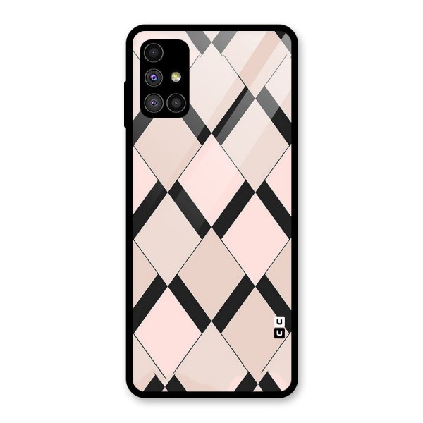 Light Pink Glass Back Case for Galaxy M51