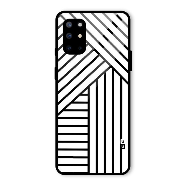 Lines Pattern Stripes Glass Back Case for OnePlus 8T