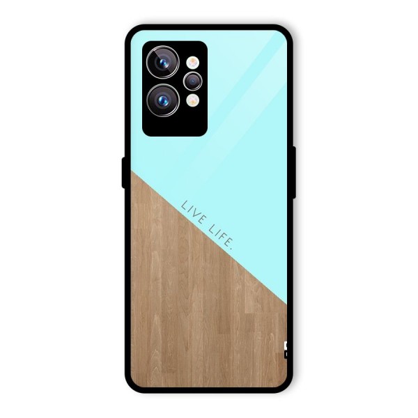 Live Life Glass Back Case for Realme GT2 Pro