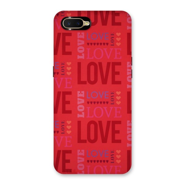 Love Pattern Back Case for Oppo K1