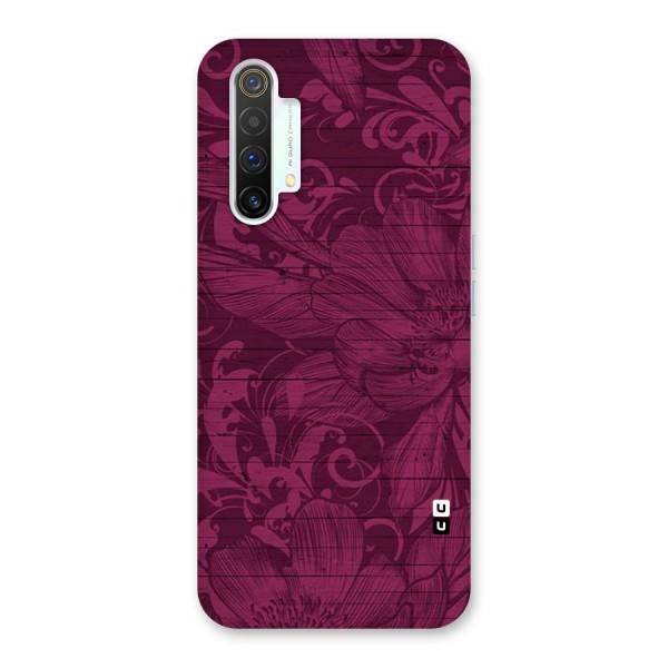 Magenta Floral Pattern Back Case for Realme X3