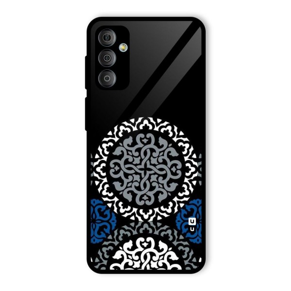 Mandala Circle Pattern Glass Back Case for Galaxy F23