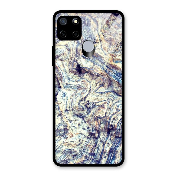 Marble Pattern Glass Back Case for Realme C15