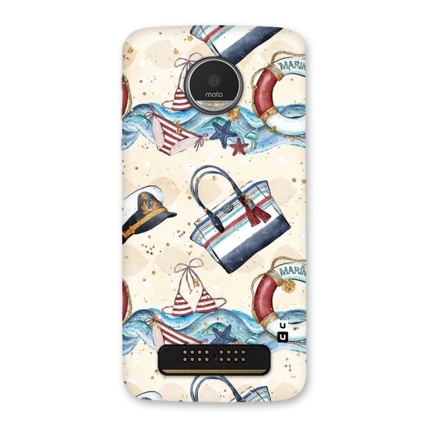 Marine Bag Design Back Case for Moto Z Play