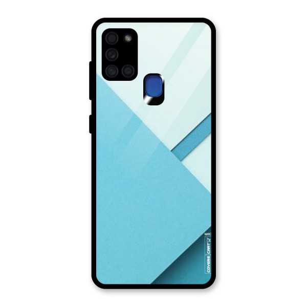 Material Design Glass Back Case for Galaxy A21s