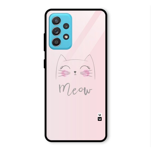 Meow Pink Glass Back Case for Galaxy A52s 5G