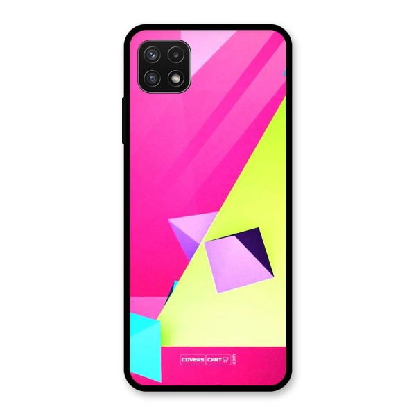 Motion Triangles Glass Back Case for Galaxy A22 5G