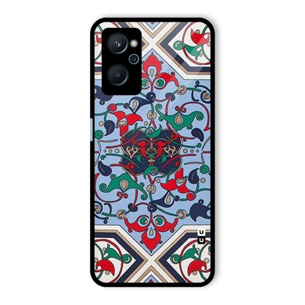 Multi Block Pattern Glass Back Case for Realme 9i