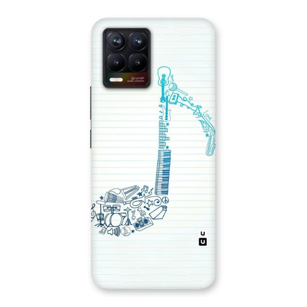 Music Note Design Back Case for Realme 8