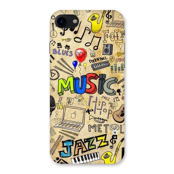 Music Pattern Back Case for iPhone SE 2020