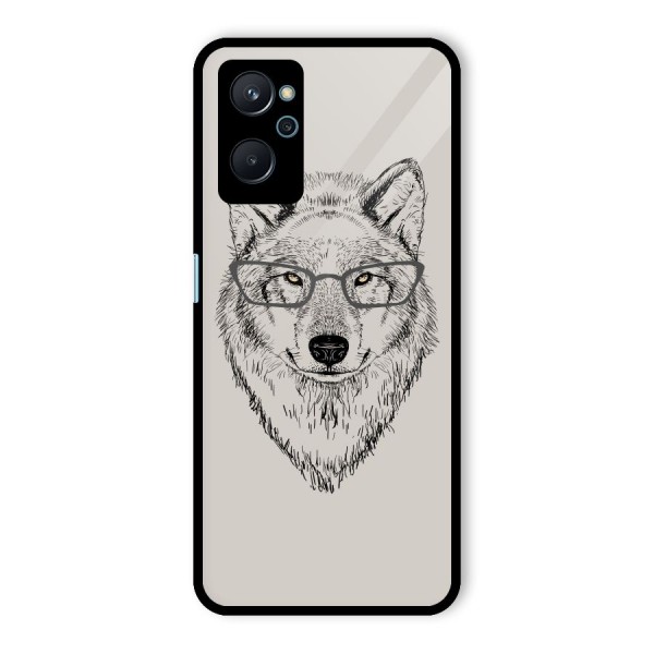 Nerdy Wolf Glass Back Case for Realme 9i