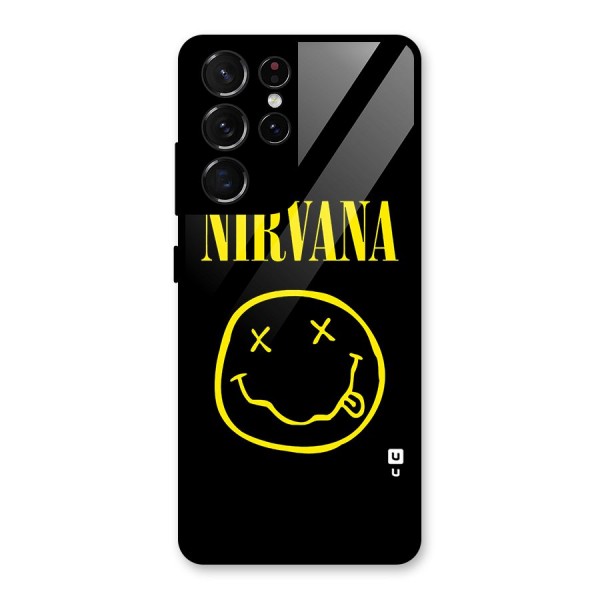 Nirvana Smiley Glass Back Case for Galaxy S21 Ultra 5G