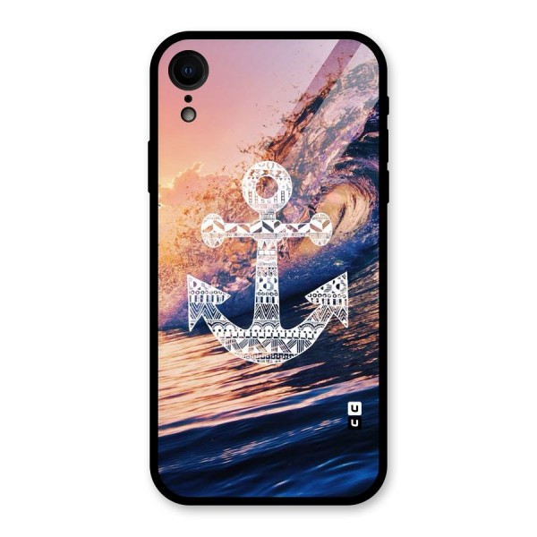 Ocean Anchor Wave Glass Back Case for XR