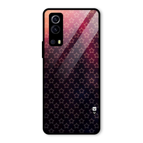 Ombre Stars Glass Back Case for Vivo iQOO Z3