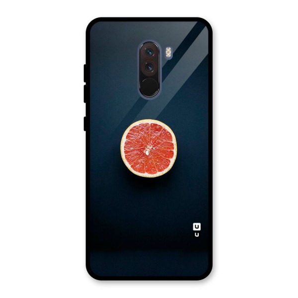 Orange Design Glass Back Case for Poco F1