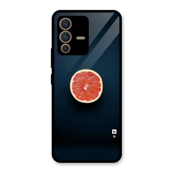 Orange Design Glass Back Case for Vivo V23 5G