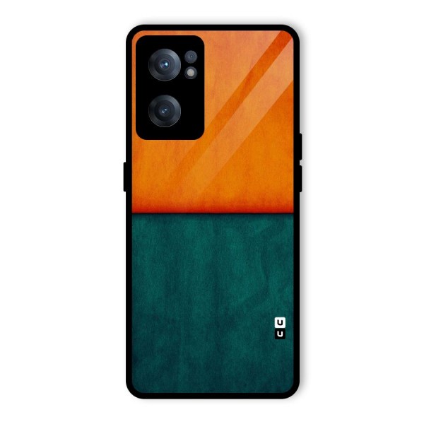 Orange Green Shade Glass Back Case for OnePlus Nord CE 2 5G