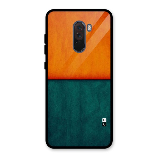 Orange Green Shade Glass Back Case for Poco F1