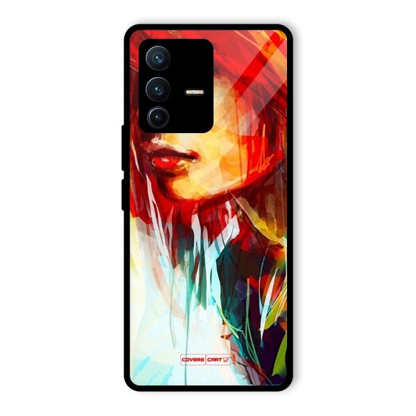 Painted Girl Glass Back Case for Vivo V23 Pro