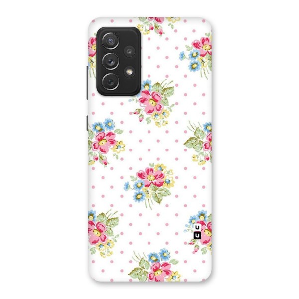 Painted Polka Floral Back Case for Galaxy A72