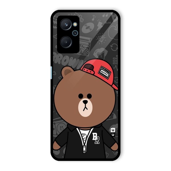 Panda Brown Glass Back Case for Realme 9i