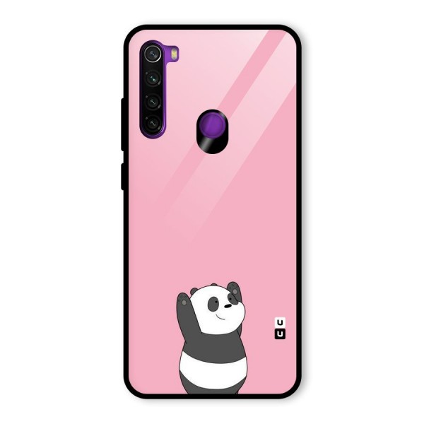 Panda Handsup Glass Back Case for Redmi Note 8