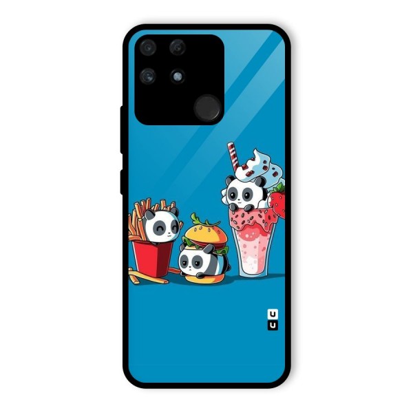 Panda Lazy Glass Back Case for Realme Narzo 50A