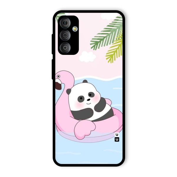 Panda Swim Glass Back Case for Galaxy F23