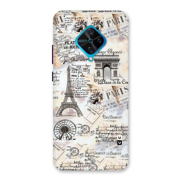 Paris Paper Back Case for Vivo S1 Pro