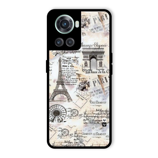 Paris Paper Glass Back Case for OnePlus 10R