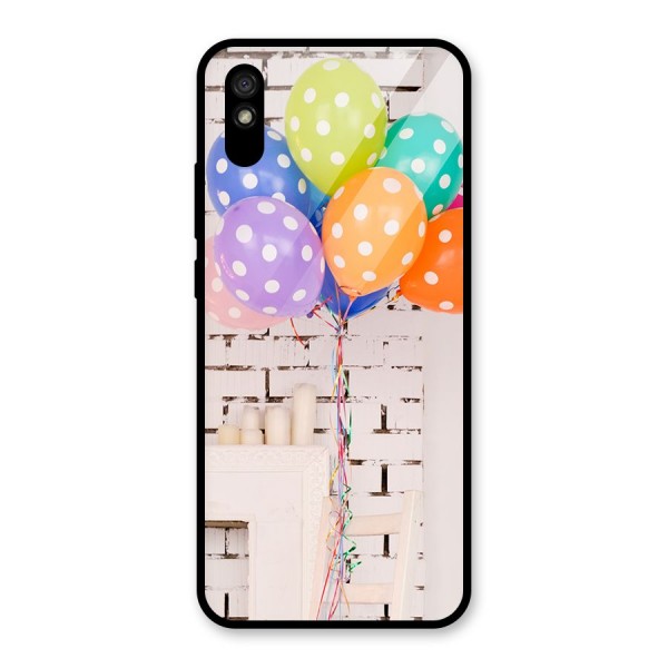 Party Balloons Glass Back Case for Redmi 9A