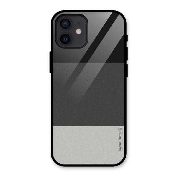 Pastel Black and Grey Glass Back Case for iPhone 12