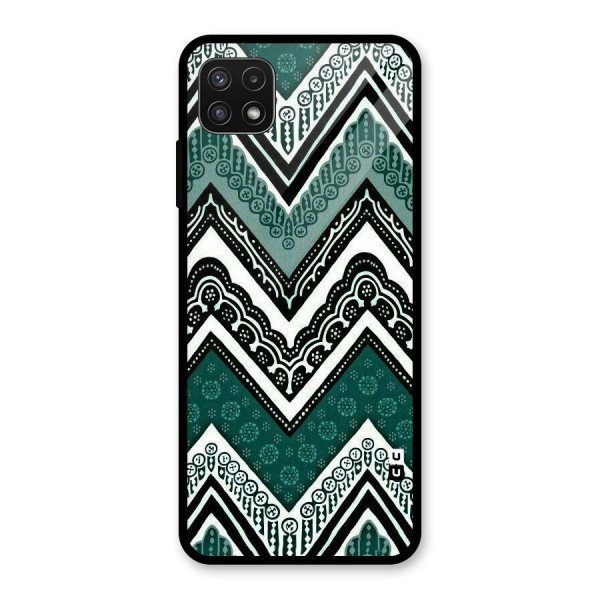 Patterned Chevron Glass Back Case for Galaxy A22 5G