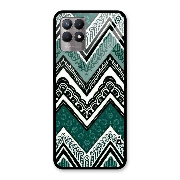 Patterned Chevron Glass Back Case for Realme 8i