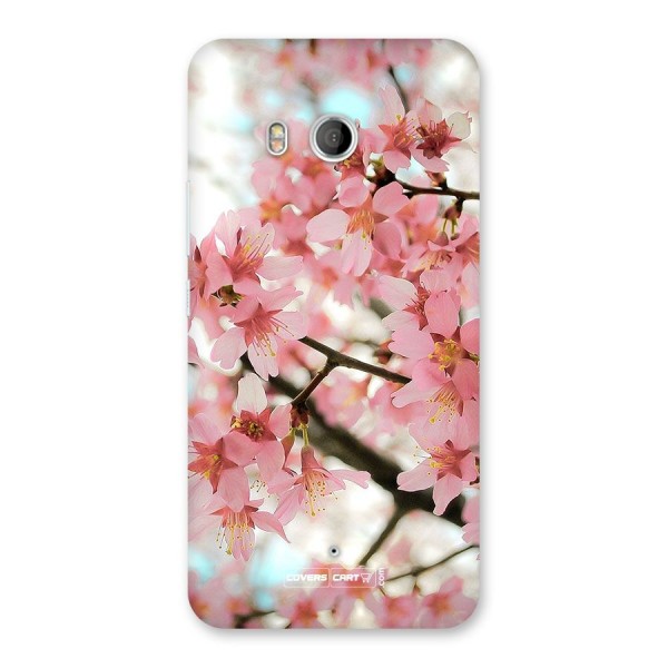 Peach Floral Back Case for HTC U11