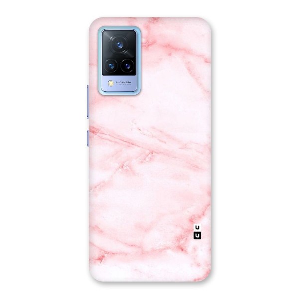 Pink Marble Print Back Case for Vivo V21 5G