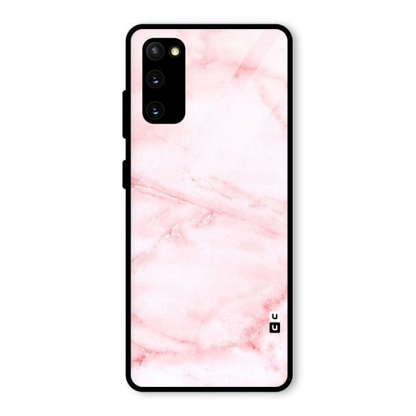 Pink Marble Print Glass Back Case for Galaxy S20 FE 5G