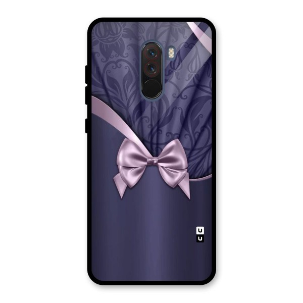 Pink Ribbon Glass Back Case for Poco F1