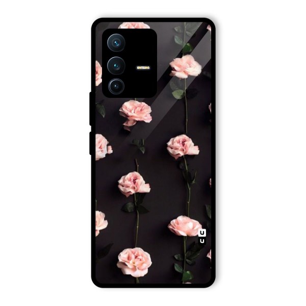 Pink Roses Glass Back Case for Vivo V23 Pro