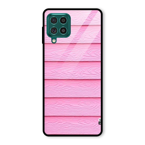 Pink Wood Glass Back Case for Galaxy F62