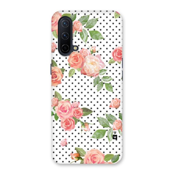 Polka Bloom White Back Case for OnePlus Nord CE 5G