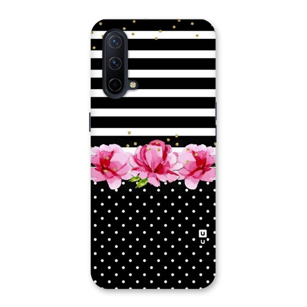 Polka Floral Stripes Back Case for OnePlus Nord CE 5G