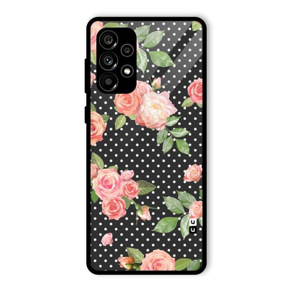 Polka Peach Glass Back Case for Galaxy A73 5G