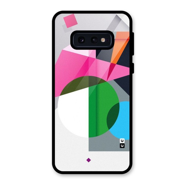 Polygons Cute Pattern Glass Back Case for Galaxy S10e