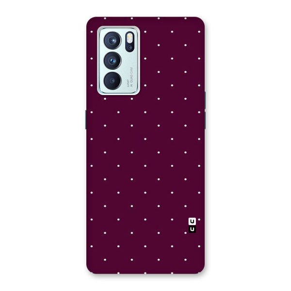 Purple Polka Back Case for Oppo Reno6 Pro 5G