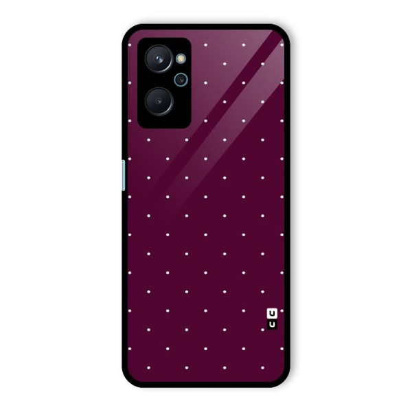 Purple Polka Glass Back Case for Realme 9i