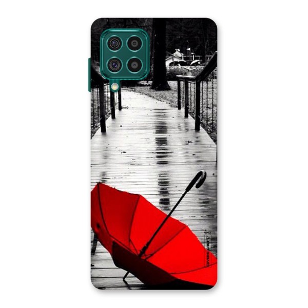 Rainy Red Umbrella Back Case for Galaxy F62