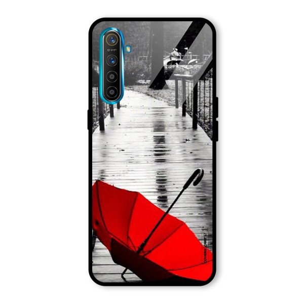 Rainy Red Umbrella Glass Back Case for Realme XT