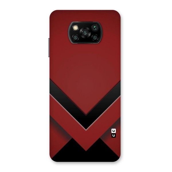 Red Black Fold Back Case for Poco X3